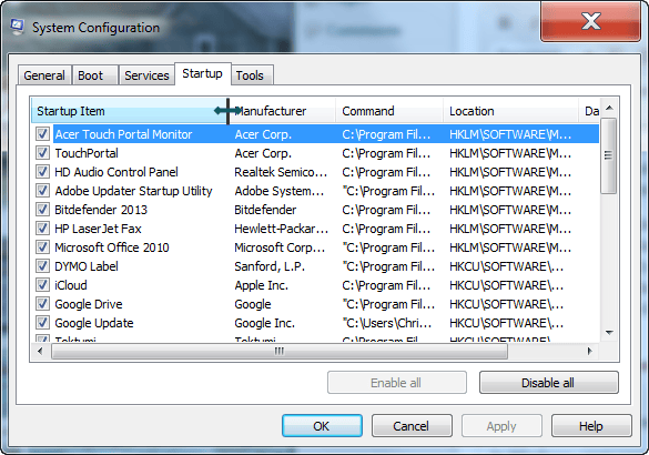 colwidthstartupsysconfig