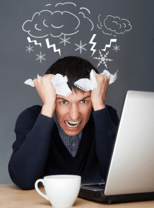 Annoyed computer user, image from Shutterstock