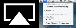Apple TV and Mac Airplay Icon