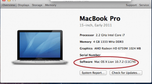Macbook Pro OS Version Identification