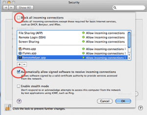cannot enable security preferences for logitech control center mac