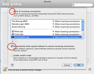 Macbook Pro Firewall Settings