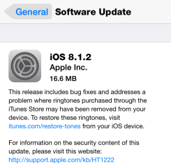 iOS 8.1.2 Screenshot from iPhone