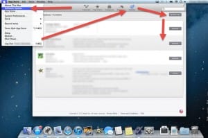 Screenshot of Mac OS X Software Updates