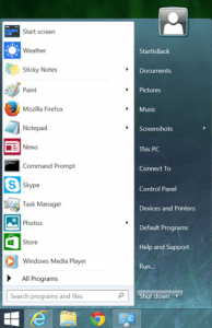 StartIsBack Menu for Windows 8, image from StartIsBack.com