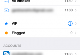 iPhone Email Folder View