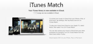 Screenshot of iTunes Match