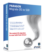 Image of software box, Migrate OS to SSD, image from Paragon Software