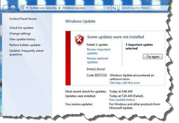 Windows Update error code 80073712