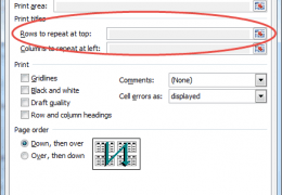 Printing Excel 2013 Column Titles