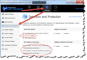 malwarebytes-settings-detection-prevention-screenshot