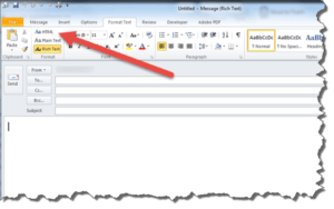 outlook-message-text-fromat
