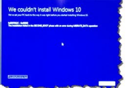 Win10 Upgrade no-go