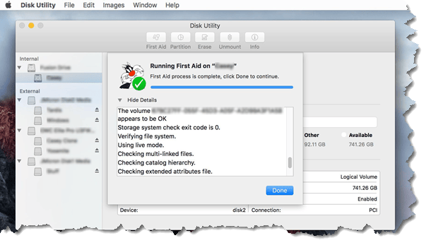 mac disk utility repair permissions not working