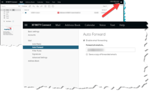 comcast-email-forwarding-setting-screenshot