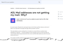 AOL blocking email