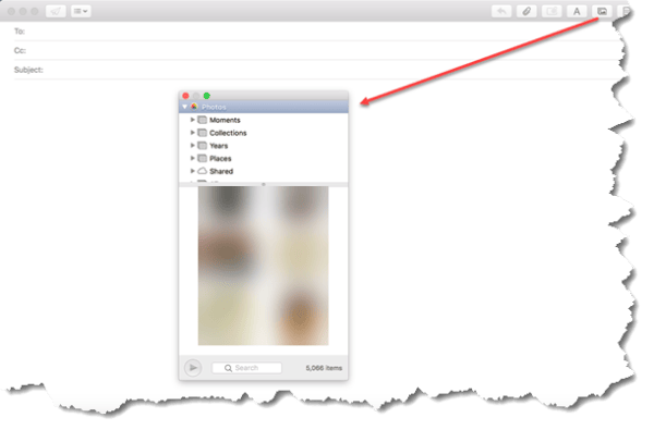 how to send photos in email on mac