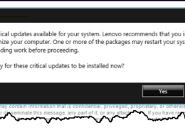 Lenovo Critical Updates