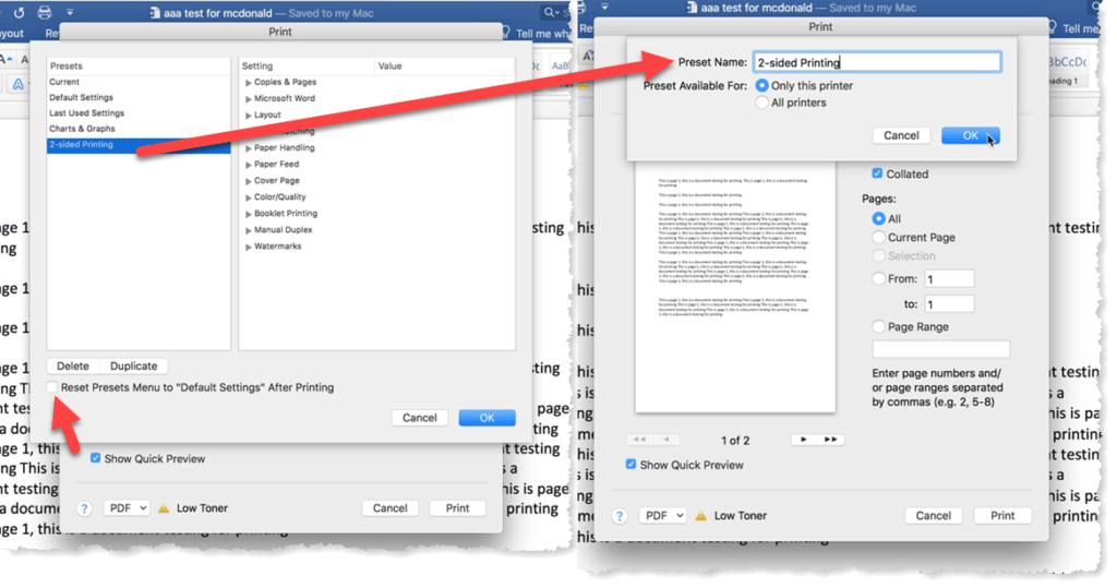 Mac Word 2sided Printing Practical Help for Your Digital Life®