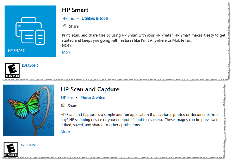 microsoft store hp scan and capture