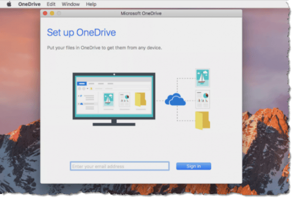 how to pull from onedrive on a mac