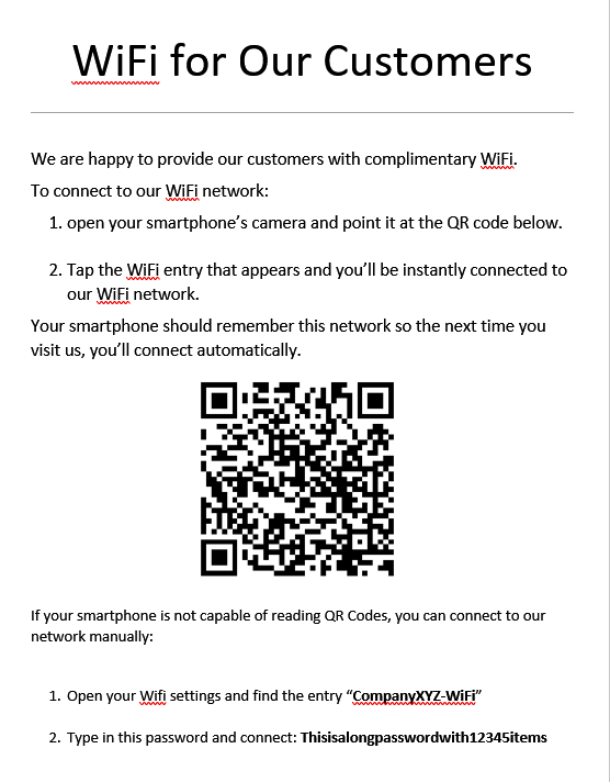 QR Code for WiFi Practical Help for Your Digital Life®
