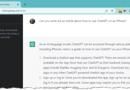 Trying out ChatGPT on iOS
