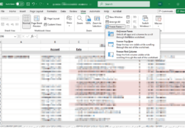 Excel Freeze Top Row